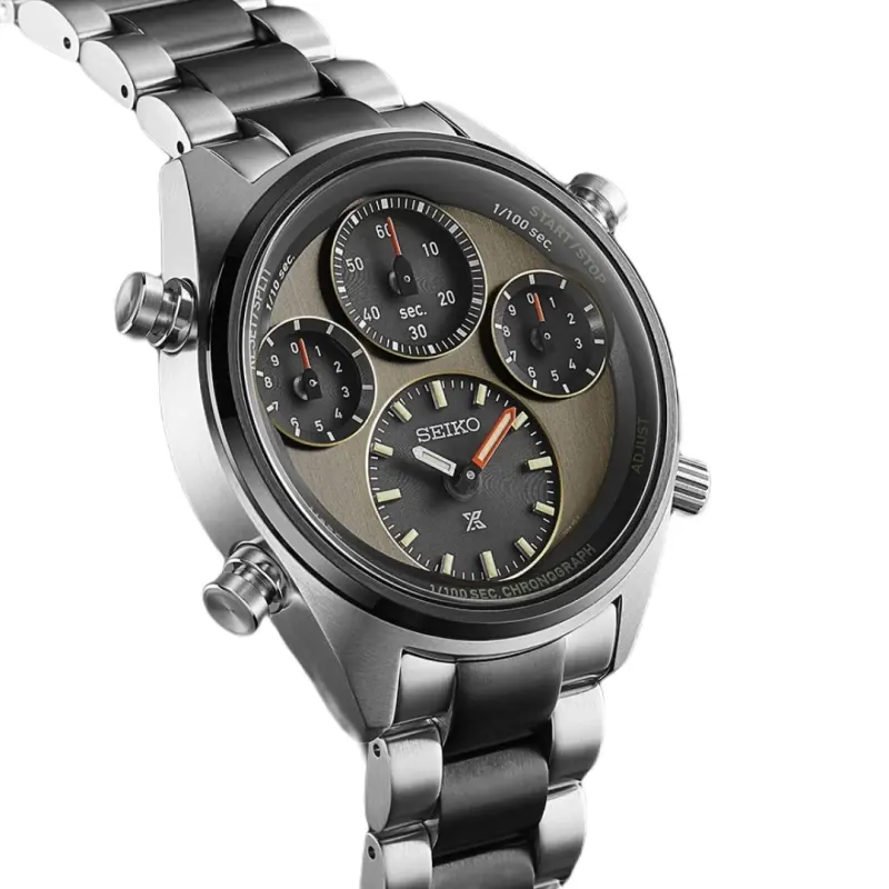 Seiko Prospex Speedtimer Black & Khaki Dial Limited Edition Men's Watch- SFJ005P1