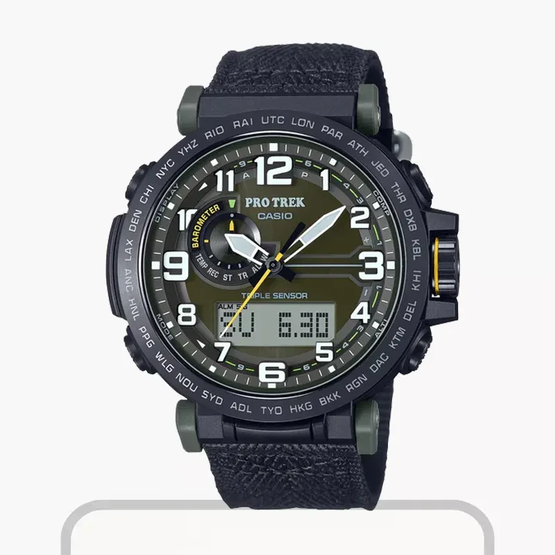 Casio PRO TREK PRG340SC-5 Orologio Uomo Solare Resistente - Altimetro, Barometro, Bussola. Cinturino In Resina Bio-Based. Perfetto Per L'Outdoor. - 5